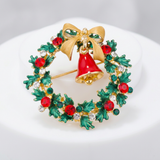 Avera - Wreath Brooch With Crystals - One Size - Multi - View 4