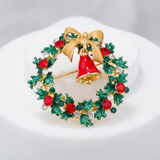 Avera - Wreath Brooch With Crystals - One Size - Multi - View 2