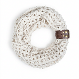 Avera - Off Sonia Crochet Cowl Scarf - One Size - White - View 3