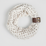 Avera - Off Sonia Crochet Cowl Scarf - One Size - White - View 4