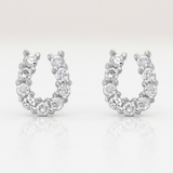 Lucky Horseshoe Earring Set — One Size / White — view 1
