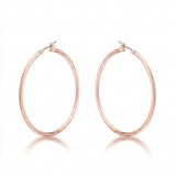 Large Hoop Earrings — One Size / Pink — view 1