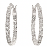 Avera - Inside-Out Hoop Earrings - One Size - Silver - View 2