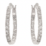 Avera - Inside-Out Hoop Earrings - One Size - Silver - View 3