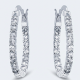 Avera - Inside-Out Hoop Earrings - One Size - Silver - View 4