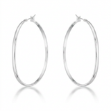Classic Plated Hoop — One Size / Silver — view 1