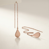 Avera - Chloe Stainless Steel Teardrop Threaded Drop Earrings - One Size - Pink - View 3