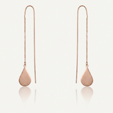 Avera - Chloe Stainless Steel Teardrop Threaded Drop Earrings - One Size - Pink - View 2