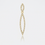 Sara 1.2ct CZ Delicate Double Teardrop Drop Earrings — One Size / Gold — view 2