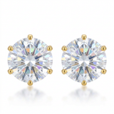 Reign 3.4ct CZ Stainless Steel Stud Earrings — One Size / Gold — view 2