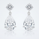Avera - Shimmering CZ Earrings - One Size - Silver - View 2