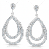 Avera - Avera Earrings Evening Drop Earrings Elegant Silver Accessory - One Size - Silver - View 2