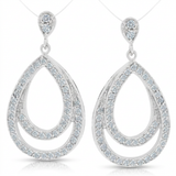 Avera - Avera Earrings Evening Drop Earrings Elegant Silver Accessory - One Size - Silver - View 3