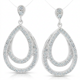 Avera - Avera Earrings Evening Drop Earrings Elegant Silver Accessory - One Size - Silver - View 4