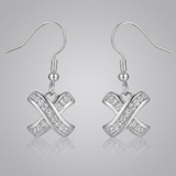 Avera - Avera Timeless Pave Drop Earrings in Silver - One Size - Silver - View 4