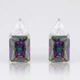 Avera - Avera Classic Mystic Cubic Zirconia Stud Earrings - One Size - Multi - View 4