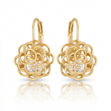 Maya 1.5ct CZ Drop Earrings — One Size / Gold — view 2