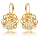 Maya 1.5ct CZ Drop Earrings — One Size / Gold — view 2
