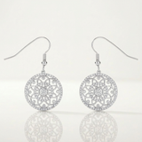 Avera - Avera .95 Ct Interlocking Circle and Cubic Zirconia Earrings - One Size - Silver - View 4