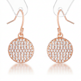 .6 Ct Elegant CZ Plated Disk Earrings — One Size / Pink — view 1