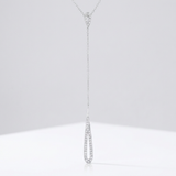 Avera - Avera Chrisette 0.4ct Cubic Zirconia Classic Drop Lariat Necklace - One Size - Silver - View 2