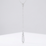 Avera - Avera Chrisette 0.4ct Cubic Zirconia Classic Drop Lariat Necklace - One Size - Silver - View 4