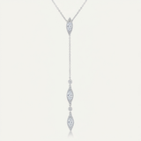 Avera - Avera Carmela 0.6ct Cubic Zirconia Classic Drop Lariat Necklace - One Size - Silver - View 4