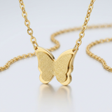 Avera - Avera Breanne Stainless Steel Butterfly Necklace - One Size - Gold - View 2