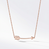 Arianna Stainless Steel Arrow Necklace — One Size / Pink — view 1