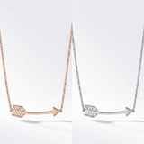 Arianna Stainless Steel Arrow Necklace — One Size / Pink — view 2