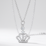 Avera - Jewelry Tabitha 0.5 ct Crown Pendant Necklace - One Size - Silver - View 2