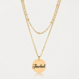 Avera Delicate Gold Plated Necklace Thankful Pendant — One Size / Gold — view 1