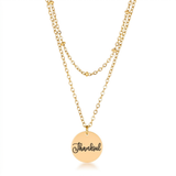 Avera - Avera Delicate Gold Plated Necklace Thankful Pendant - One Size - Gold - View 2