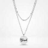 Avera Delicate Silver Plated Necklace Blessed Pendant — One Size / Silver — view 2
