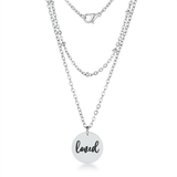 Avera - Avera Delicate Silver Plated Necklace Loved Pendant - One Size - Silver - View 2