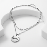 Avera - Avera Delicate Silver Plated Necklace Loved Pendant - One Size - Silver - View 3