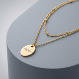 Avera - Avera Double Chain Faith Necklace In Polished Gold - One Size - Gold - View 4