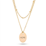 Avera - Avera Double Chain Hope Necklace In Radiant Gold - One Size - Gold - View 2