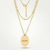 Avera - Avera Double Chain Hope Necklace In Radiant Gold - One Size - Gold - View 4