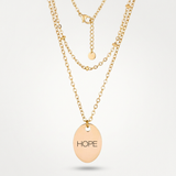 Avera - Avera Double Chain Hope Necklace In Radiant Gold - One Size - Gold - View 3