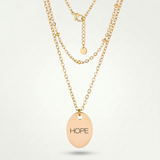 Avera - Avera Double Chain Hope Necklace In Radiant Gold - One Size - Gold - View 5