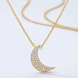 Avera - Avera To The Moon And Back Pendant Necklace In Gold Tone - One Size - Gold - View 2