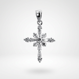Avera - Avera Snowflake Cross Pendant in Sterling Silver - One Size - Silver - View 2