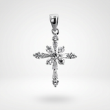 Avera Snowflake Cross Pendant in Sterling Silver — One Size / Silver — view 1