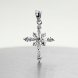 Avera Snowflake Cross Pendant in Sterling Silver — One Size / Silver — view 2