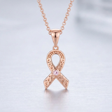 Avera Heart Filigree Breast Cancer Awareness Ribbon Pendant — One Size / Pink — view 1