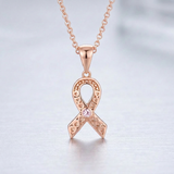 Avera Heart Filigree Breast Cancer Awareness Ribbon Pendant — One Size / Pink — view 2