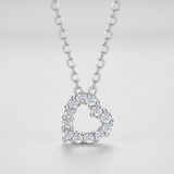 Avera Cubic Zirconia Heart Silhouette Pendant in Sterling Silver — One Size / Silver — view 1