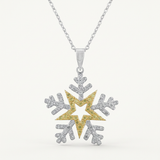 Avera Pave Snowflake Pendant in Sterling Silver — One Size / Silver — view 1