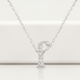 Avera - Avera Micro-Pave Initial F Pendant in Sterling Silver - One Size - Silver - View 2